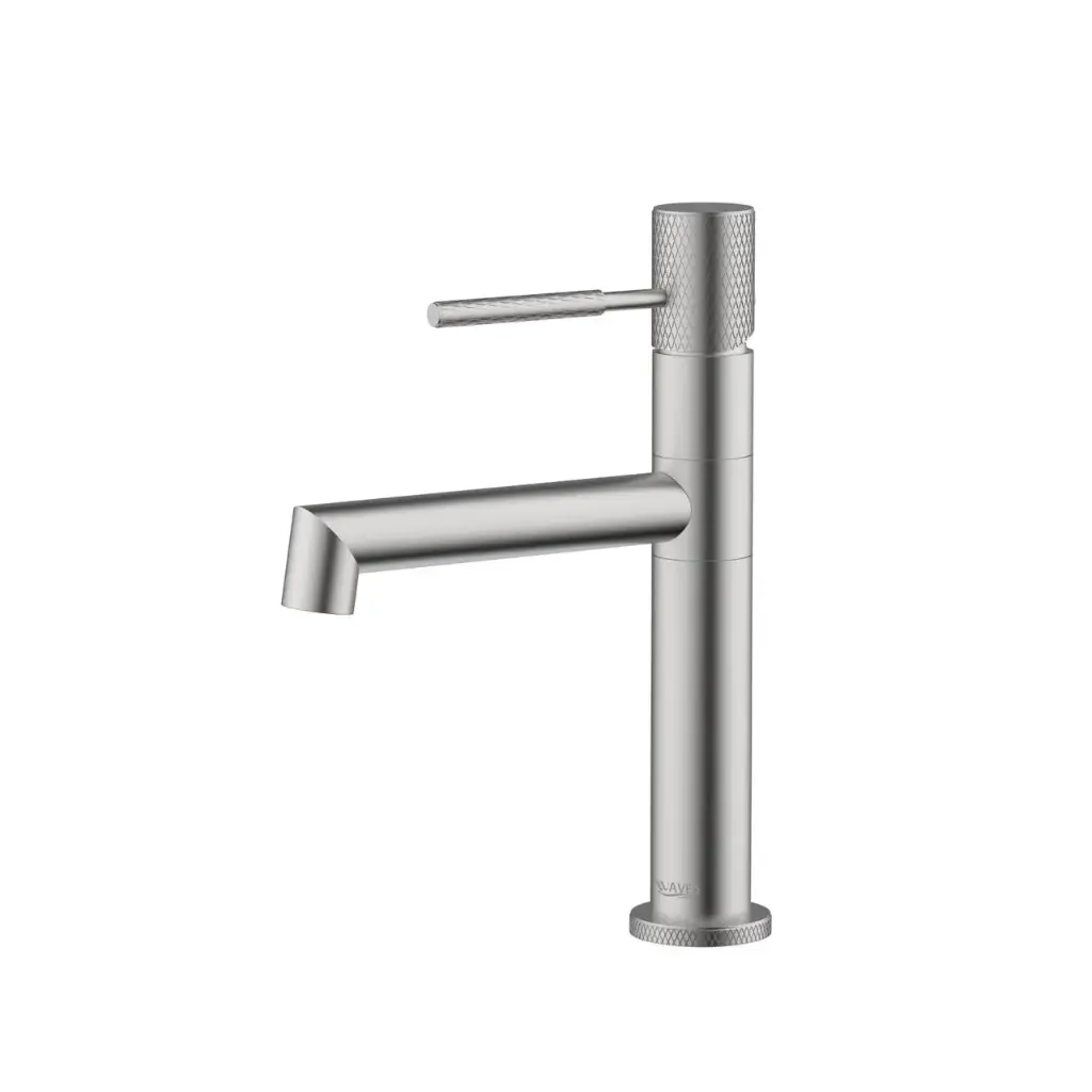 بطارية مغسلة وافز قصير يد علوي خشن B005 01 سلفر مط