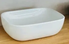 حوض فوق الطاولة 36*25 ابيض مستطيل