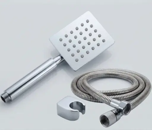 [HSE-P12870-CHR] يد دش مع بربيش وعلاقة شفرة مربع